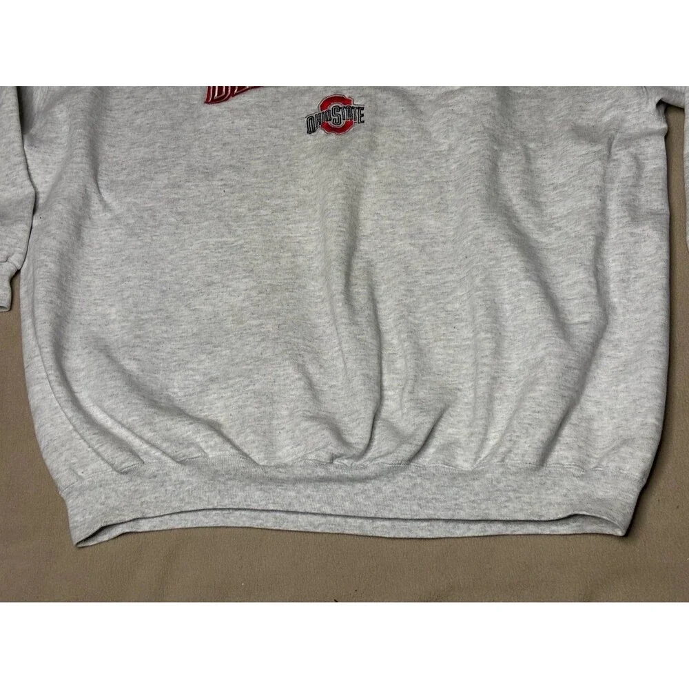 Vintage Ohio State Mens 2XL Red Crewneck Pullover Embroidered USA Sports Club